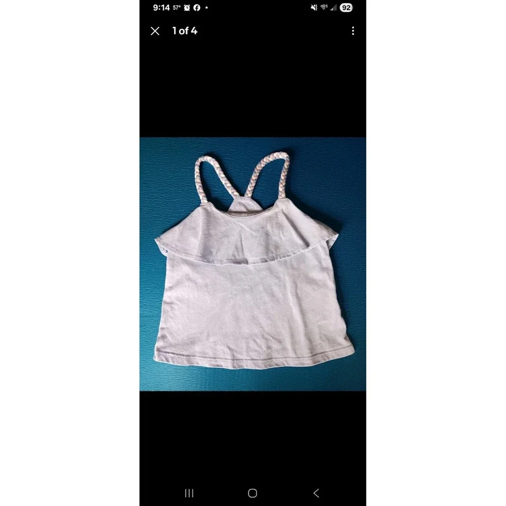 Shirt 18 months Osh Kosh girl Tank Light Blue sleeveless baby